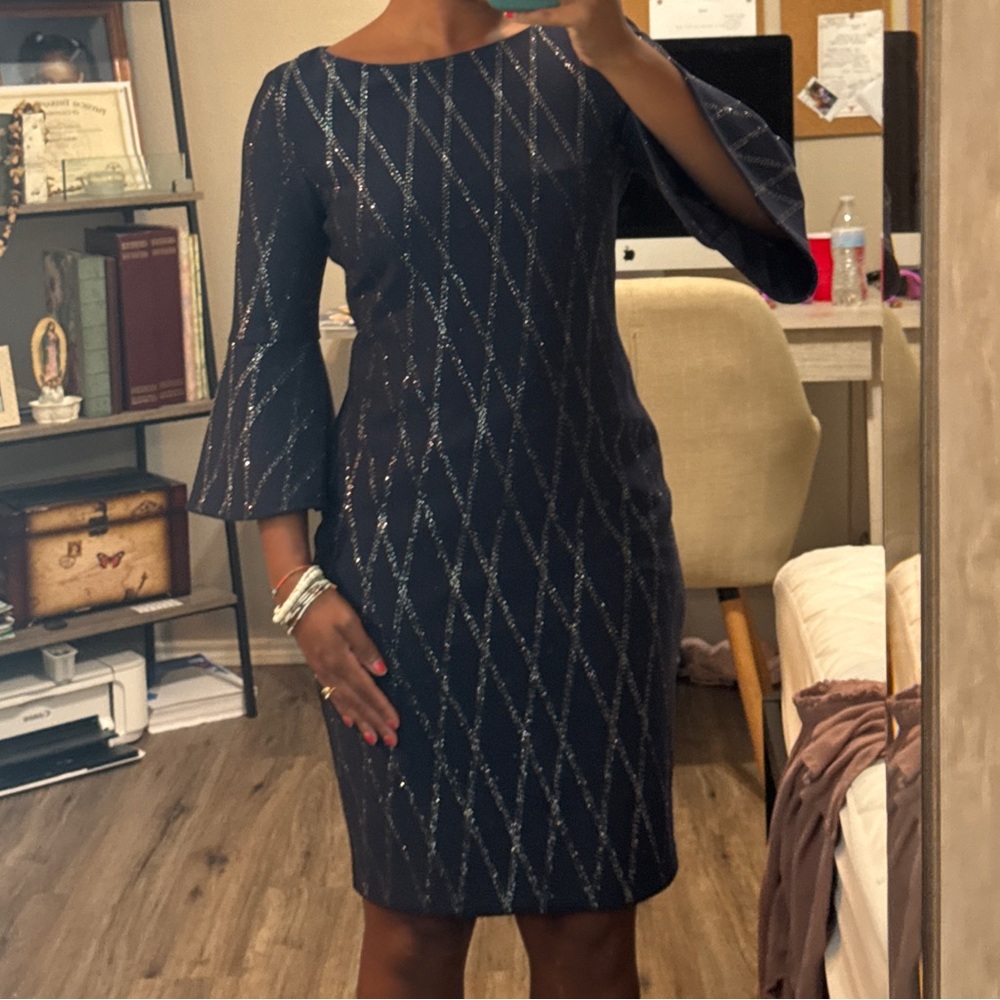 Elegant Black and Silver Women's Dress